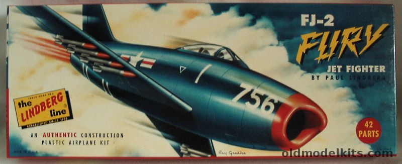 Lindberg 1/48 FJ-2 Fury Jet Fighter, 516-98 plastic model kit